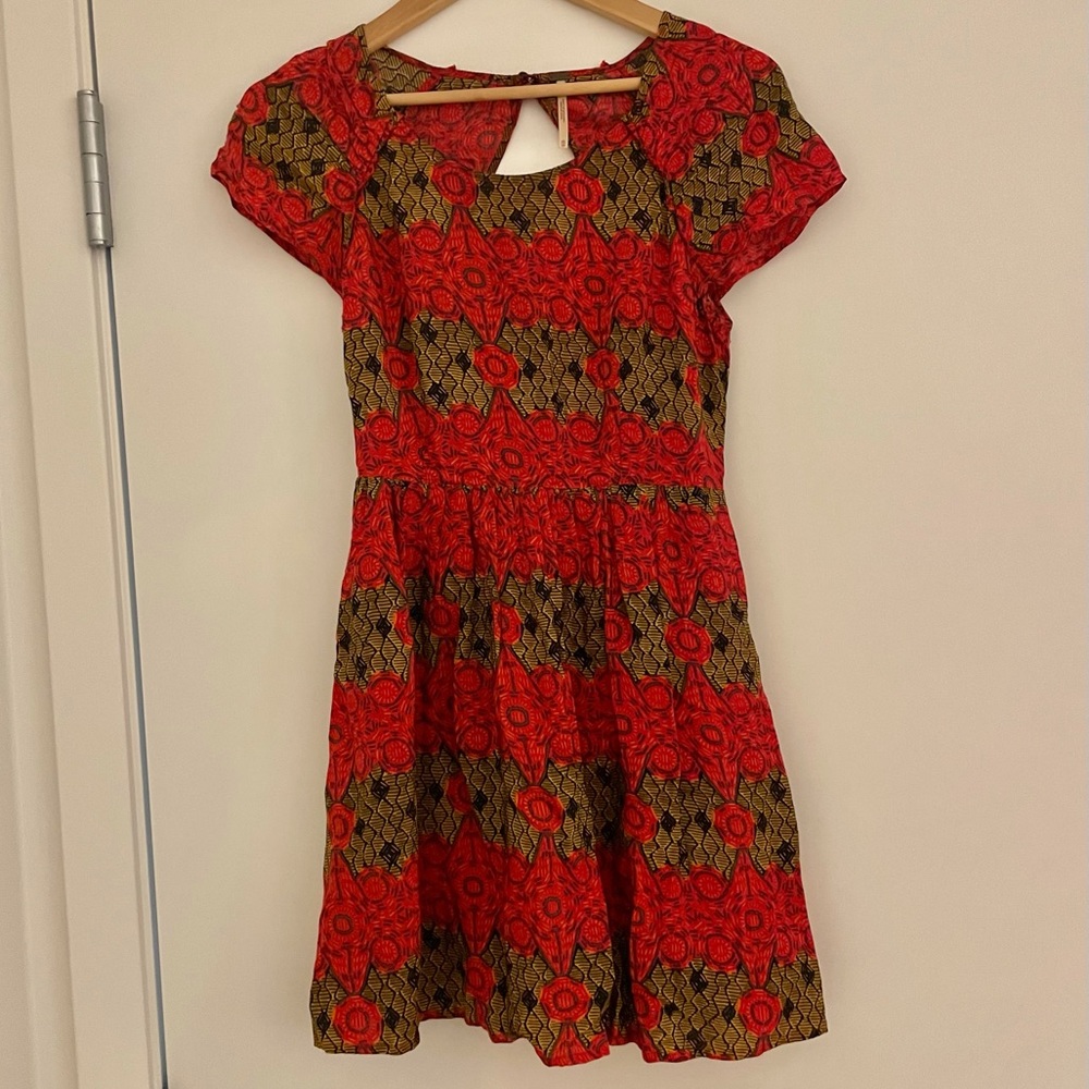 Free People patterned dress in size XS